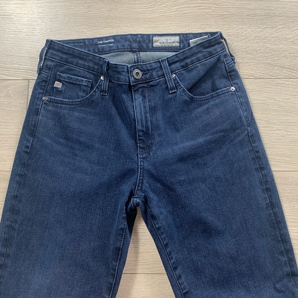 AG The Harper Essential Straight Raw Hem Ankle Jeans - Picture 3 of 11